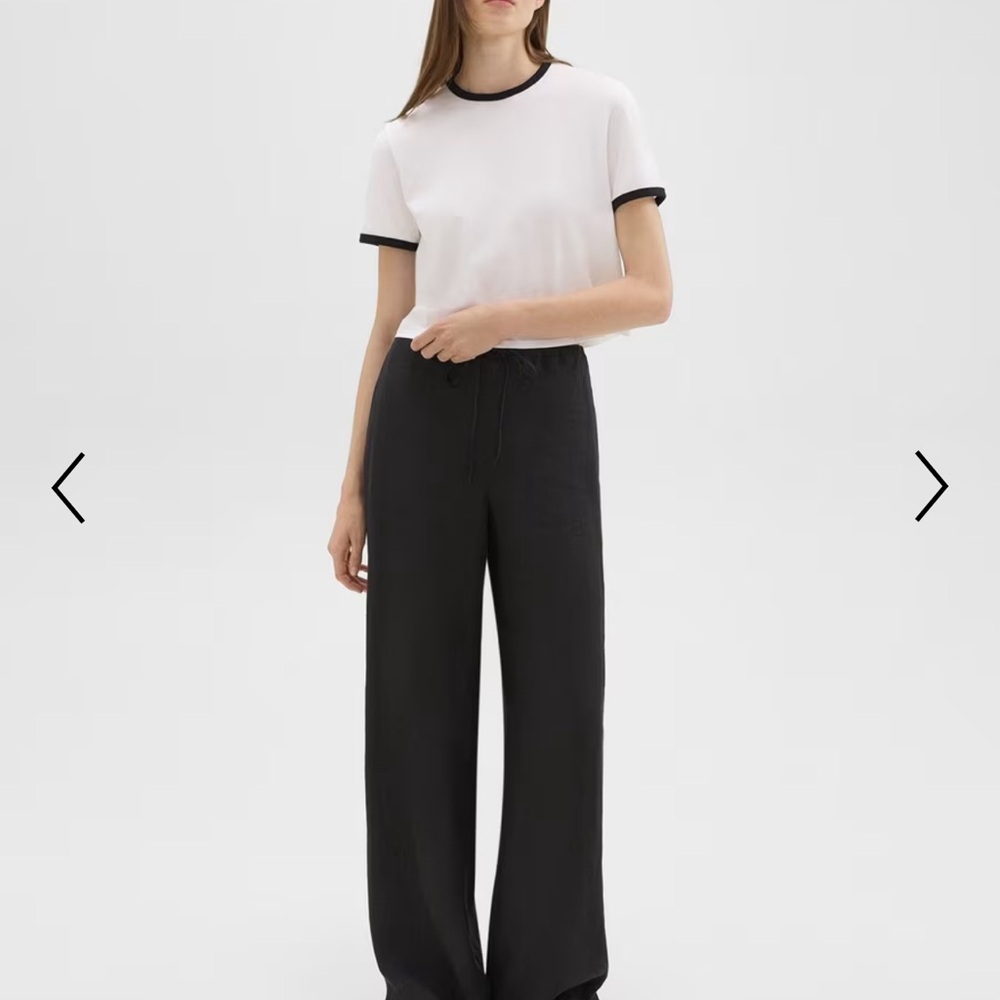 Theory Drawstring Linen Pants